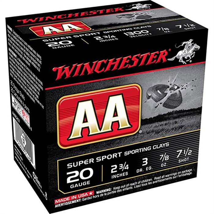WINCHESTER - AA SUPER SPORT SPORTING CLAYS 20 GAUGE SHOTGUN AMMO