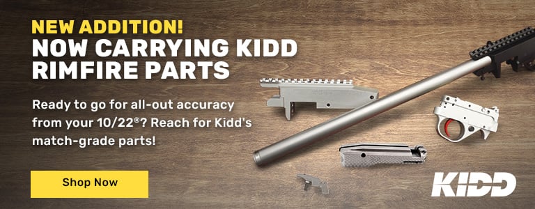 Now carrying KIDD rimfire parts. Click to shop.