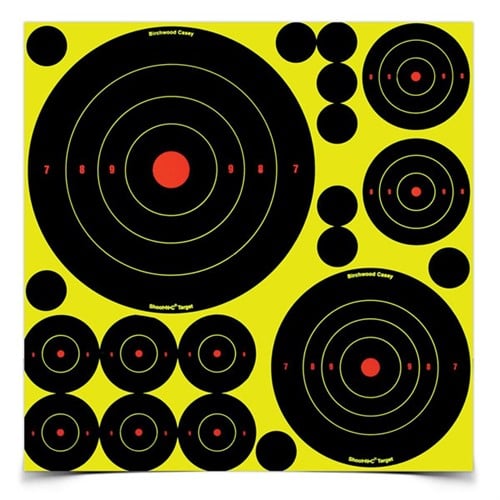 BIRCHWOOD CASEY - Shoot-N-C Ass't 1", 2", 3", 6" & 8" Bull's-Eye Target 5 Sheets