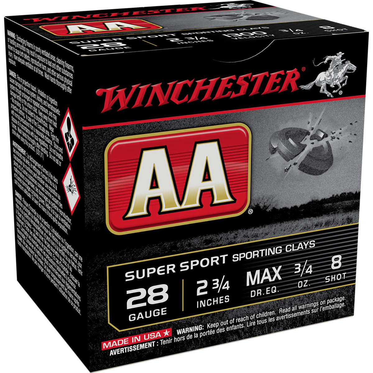 WINCHESTER - AA SUPER SPORT SPORTING CLAYS 28 GAUGE SHOTGUN AMMO