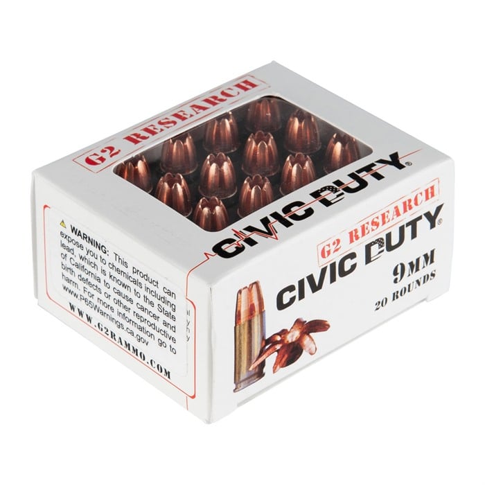 G2 RESEARCH - G2R CIVIC DUTY 9MM LUGER AMMO