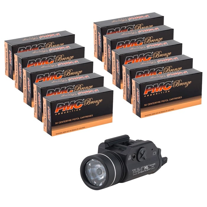 BROWNELLS BUNDLES - TLR-1 HL WEAPONLIGHT WITH 500 ROUNDS 40S&W